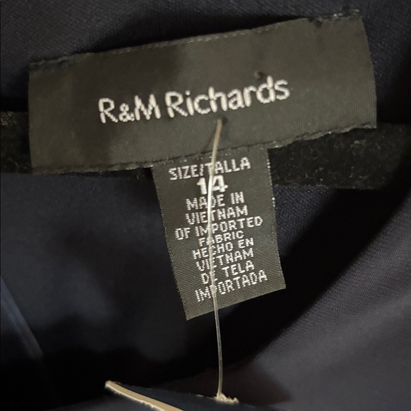 R & M Richard’s Elegant Black and White High-Low Dress size 14 - Picture 6 of 6